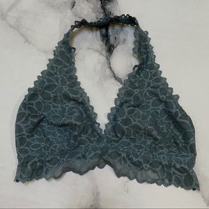 Dark Teal Halter Bralette